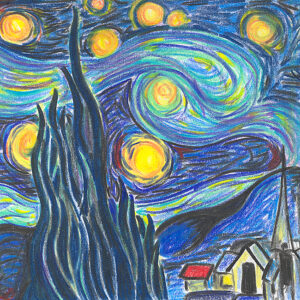 16oz SWP-Decaffeinated Starry Night