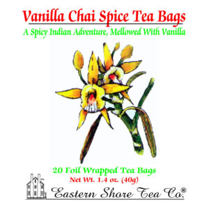 Eastern Shore Vanilla Chai Tea Bags ~ 20 Count.