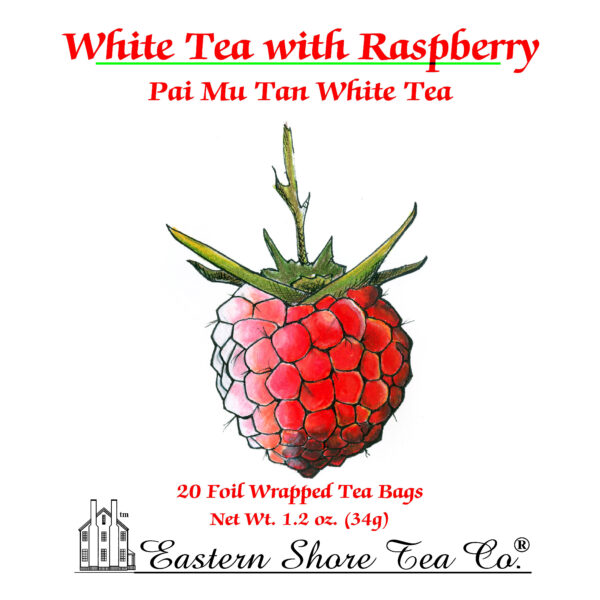 Eastern Shore White Tea With Raspberry Tea Bags ~ 20 Count.